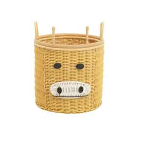 Kids Rattan Deer Laundry <b>Basket</b> Clothes Toy for Children Furniture Nursery Room Woven <b>Wicker</b> Deer Storage <b>Basket</b> Wholesale - Product Image 1