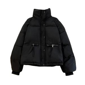 Nueva moda de invierno, abrigo ligero de algodón añadido, chaqueta acolchada gruesa de ajuste holgado recortada para mujer - Product Image 4