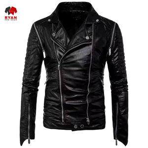 Veste en cuir sur mesure Ryan Pro Gear pour hommes avec logo personnalisé, design ODM, coupe classique - Product Image 2