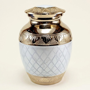 Premium White Mother of Pearl Brass Cremation <b>Urn</b> for Human Ashes Handcrafted <b>Large</b> Adult Funeral Burial <b>Urn</b> Memorial Keepsake - Product Image 6