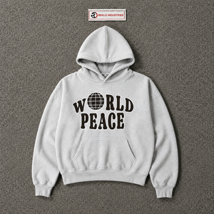 Silver World Peace Hoodie <b>Oversized</b> Streetwear Graphic Pullover Unisex Casual Fleece Hooded <b>Sweatshirt</b> Globe Print <b>Vintage</b> Urban - Product Image 5