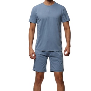 Ensemble de survêtement d'été personnalisé de haute qualité avec logo imprimé, t-shirt et short assortis pour hommes, ensemble de gym - Product Image 1