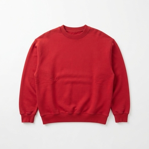 Sudadera de cuello redondo extragrande de felpa con logo personalizado para hombre y mujer, con hombros caídos - Product Image 3