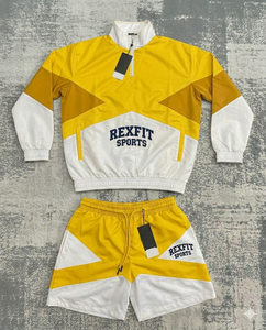 Rexfit Sports Custom Printed <b>Mens</b> Nylon Windbreaker Suit Lightweight Summer Set Tracksuit Set Wholesale - Product Image 1