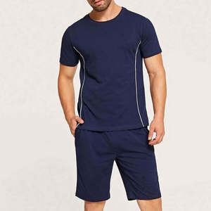 Nouvel ensemble d'été unisexe décontracté respirant imprimé : short et t-shirt à manches courtes, survêtement uni 100 % coton – Vente en gros - Product Image 3