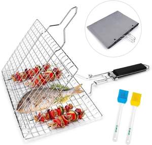 Bold Blossom Top Seller Premium Quality Stainless Steel <b>Wire</b> <b>Net</b> Steaming Barbecue Rack Oven BBQ Grill Grate Mesh Grid wholesale - Product Image 6