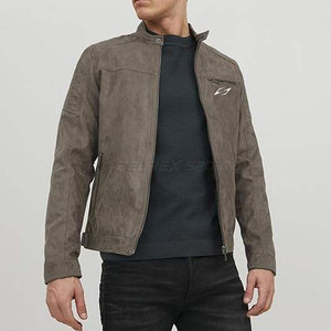 Premium <b>Men's</b> <b>Suede</b> <b>Jacket</b> with Stand Collar Front Logo Stylish Casual Winter <b>Jacket</b> Breathable & Eco-Friendly OEM Customizable - Product Image 3