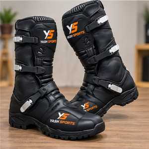 Bottes de motocross unisexes YASH SPORTS, imperméables, respirantes, avec matériau personnalisé, logo personnalisé, service OEM pour la moto et les courses automobiles. - Product Image 3