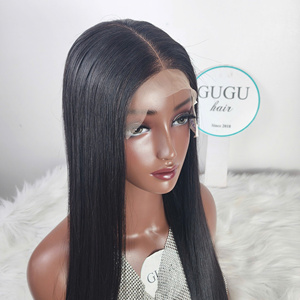 Human Hair <b>Wigs</b> 100% Vietnamese Human Hair Bone Straight Bundles Blonde <b>Black</b> Hair Color with HD Lace Closure - Product Image 4
