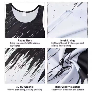 Nouveautés en promotion : Débardeur ras du cou unisexe en polyester/coton respirant, tricoté, couleur personnalisable, style streetwear, grandes tailles pour hommes - Product Image 4