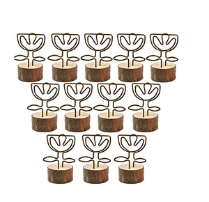 Metal Place Card <b>Holder</b> Memo Clips <b>Holder</b> Natural Premium Rustic <b>Table</b> <b>Number</b> <b>Holder</b> Photo <b>Holder</b> - Product Image 2