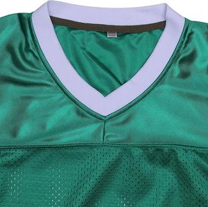 Camiseta Deportiva de Fútbol con Cuello en V Verde, de Malla, Manga Corta, Ligera, de Poliéster, Jersey Deportivo de Malla - Product Image 3