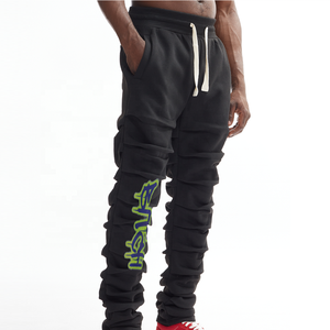 Joggers de invierno informales para hombre, ropa de calle antiarrugas/antiarrugas, pantalones de hombre, pantalones de chándal apilados, cordón de secado rápido con bolsillo - Product Image 3