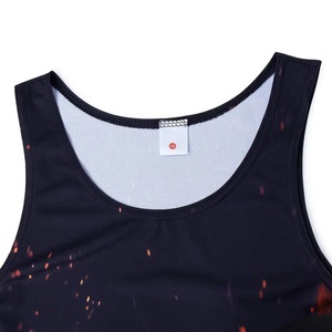 Camiseta sin mangas de malla estampada estilo playa naranja, transpirable y duradera, a la moda para hombre, nueva colección 2026 - Product Image 5