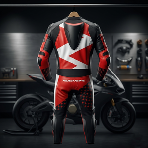<b>Motorcycle</b> Leather Racing Riding Suit CE Approved Windproof Waterproof Breathable Double Stitching Unisex Cowhide Leather <b>Summer</b> - Product Image 3