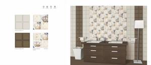 กระเบื้องห้องน้ำเซรามิกเคลือบเงาขนาด 300x300 มม. สีสันสดใส ลายดอกไม้ รุ่น Piazza Olympia - Product Image 4