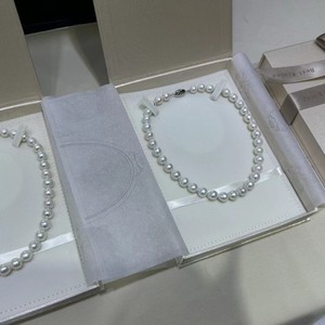 Collar de Perlas Naturales de Agua Dulce 9-10 mm, Ligeras Imperfecciones, Luz Intensa, Casi Perfecto - Recomendación Favorita para Regalo del Día de la Madre - Product Image 1