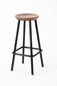 Taburete metálico de grado comercial construido con estructura de hierro reforzado para hoteles, restaurantes, cafeterías y zonas de comida. - Product Image 5
