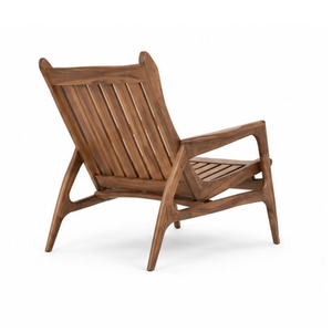 Sillón de Madera de Teca Sólida Moderna para Exteriores, Patio, Jardín, Resort, Hotel, Villa, Sillón de Descanso Hecho a Mano en Indonesia - Product Image 3