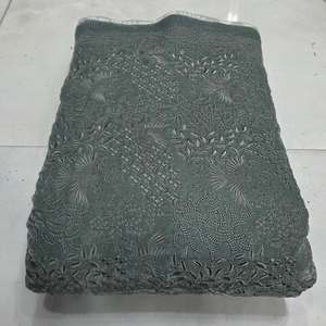 Tissu en velours brodé, tissu en soie brodé, tissu en dentelle perlée, tissu de luxe pour marques de boutiques, approvisionnement en vêtements, vente en gros - Product Image 2