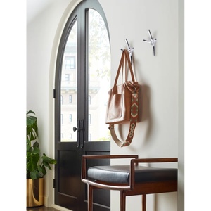 Modern Abstract Branch <b>Wall</b> <b>Hook</b> Polished Chrome Decorative Antler Coat Hanger Heavy Duty Zinc Alloy Multi-Prong Robe <b>Hooks</b> - Product Image 3