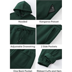 Conjunto Deportivo de Algodón para Hombre, Sudadera con Capucha y Pantalones Deportivos, Ropa Deportiva Informal para Correr, Uso Diario - Product Image 5