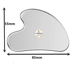 Outils de massage facial Gua Sha en acier inoxydable, outil de grattage en métal Guasha - Product Image 2