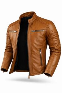 Chaqueta de Cuero para Hombre, Impermeable, Cortavientos, Transpirable, Estilo Urbano, Ajuste Cómodo, Prenda Exterior Duradera, Venta al Por Mayor - Product Image 5