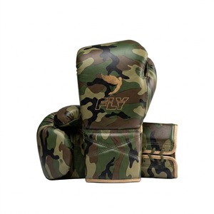Guantes de Boxeo MMA Profesionales de Primera Calidad, Personalizados con Logotipo, de Cuero Camuflado, con Cordones, Transpirables, para Entrenamiento de Adultos - Product Image 2