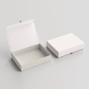 Boîte cadeau rigide magnétique haut de gamme écologique personnalisée avec logo sur mesure, emballage recyclable pour bijoux et mode - Product Image 1