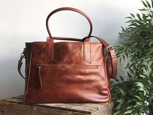 Nuevo Bolso de Mano de Viaje Elegante de Gran Capacidad con Doble Correa para el Hombro, Bolso de Mano de Cuero Genuino para Mujer, LTB-0258 - Product Image 2