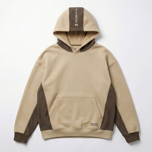 Sudadera Extra Grande Aura Recovery de MALUZA INDUSTRIES, Estilo Urbano con Paneles Técnicos, 100% Algodón Felpa, Prenda Ecológica para Invierno - Product Image 1