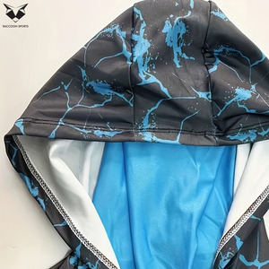 Vente en gros de sweats à capuche de pêche pour hommes à manches longues UPF 50, anti-UV, évacuant l'humidité, avec cache-cou intégré - Product Image 3