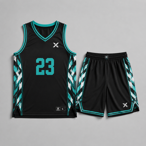 Conjunto de Camiseta de Baloncesto sin Mangas Transpirable Personalizada X Dazzle, Impresión por Sublimación, Cuello en V, Secado Rápido, Poliéster, Unisex, Deportivo para Adultos - Product Image 4