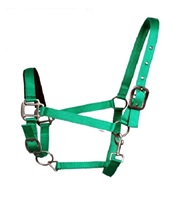 Harnais de cheval en nylon rembourré doux avec design brodé personnalisé en 3 couleurs, disponible en plusieurs coloris, avec des anneaux de boucle ultra résistants