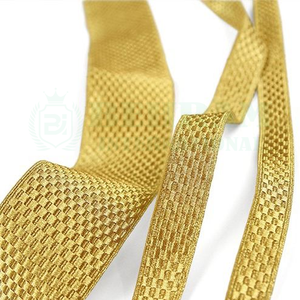 Professional Design High Quality Traditional Simple Mylar <b>Braid</b> Lace Rhinestone Decorated Ceremonial French Bullion Wire Lace - Product Image 1