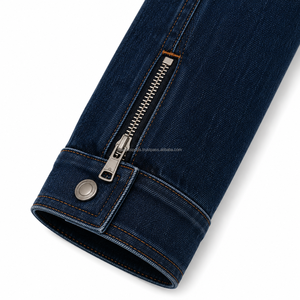 Veste en jean unie pour homme, en coton, style décontracté, coupe classique, vente en gros, personnalisation du logo, fabricant OEM ODM - Product Image 5