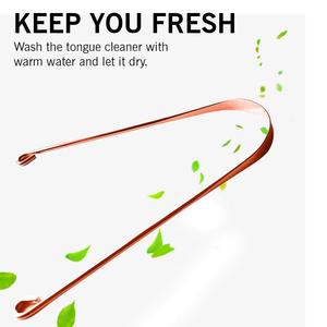100% Pure Copper Tongue Cleaner Tongue Scrapper Set Metal Tongue <b>Cleaning</b> <b>Tools</b> Fight Bad Breath Natural at Wholesale Price - Product Image 3