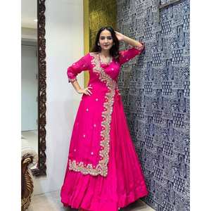 Beautiful Foil Paper Pink <b>One</b>-<b>Size</b> Work Prom <b>Dresses</b> for Party Wear by Bhanderi -BE - Product Image 6