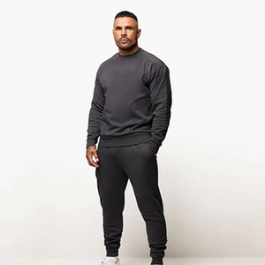 Nouveaux ensembles de survêtements pour hommes de haute qualité en gros, hiver, logo personnalisé, couleur personnalisée, streetwear décontracté, polyester/coton uni - Product Image 5