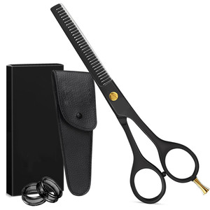 Tijeras de Entresacar Personalizadas de 6.5 Pulgadas, Color Negro, Alta Calidad, Mango Antideslizante de Fácil Agarre, Afiladas y Duraderas, Corte Suave - Product Image 1