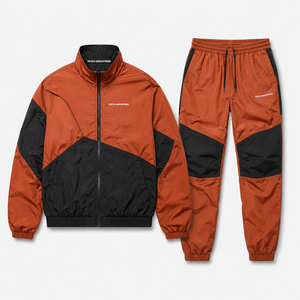 Customizable <b>Two</b> <b>Piece</b> Windbreaker <b>Set</b> <b>Mesh</b> Lining Zip Printing Embroidery Wholesale High Quality Casual Lightweight Windproof - Product Image 1
