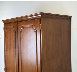 Armoire de rangement en bois massif de manguier, style double porte, finition antique naturelle, pour la maison, le salon, la chambre à coucher - Product Image 6