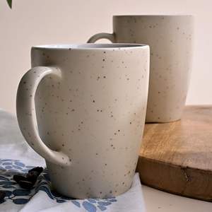 Mug à café en céramique écologique, vente en gros, 300 ml, grande tasse à thé, moderne, luxueux, portable, mug de bureau, cadeaux, maison, beige, blanc - Product Image 2
