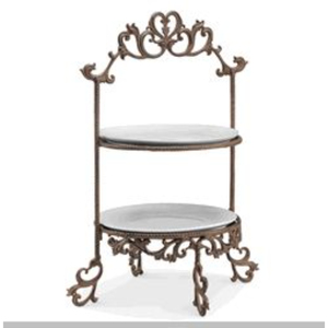 Hot Selling Two And Three Tier Glass <b>Cake</b> <b>Stand</b> With Metal Gold & Silver Finish Base Rectangle Shape For Elegant Dessert Display - Product Image 4