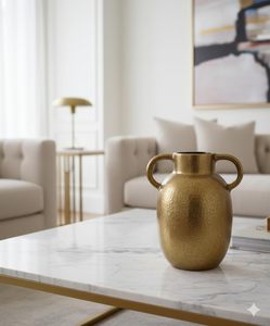 Mini Florero Decorativo Dorado de Aluminio para Mesa, Sala de Estar, Oficina y Centro de Mesa - Product Image 6