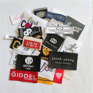 OEM 2026 แบรนด์เสื้อผ้าสั่งทำส่วนตัว ออกแบบโลโก้ส่วนตัว พิมพ์ป้ายทอ ไม่มีขั้นต่ำในการสั่งซื้อ ป้ายทอ - Product Image 2