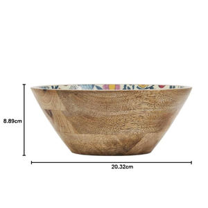ชามไม้ทำมือ ดีไซน์วินเทจ ไม่เคลือบผิว สำหรับเสิร์ฟอาหาร - Product Image 2