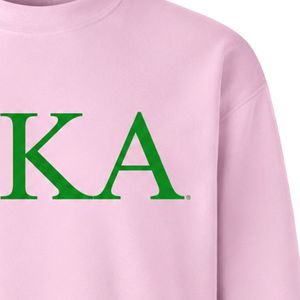 Winter <b>Pink</b> Letter Graphic Crewneck Sweatshirt Green Print 100% Cotton Fleece Pullover <b>Long</b> <b>Sleeve</b> Casual Fashion Streetwear <b>Top</b> - Product Image 3