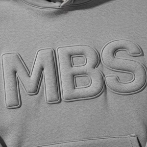 Sweat à capuche personnalisé avec logo 3D en relief, en molleton épais, pour homme/femme, coupe oversize, style streetwear unisexe, impression en relief, gris - Product Image 3